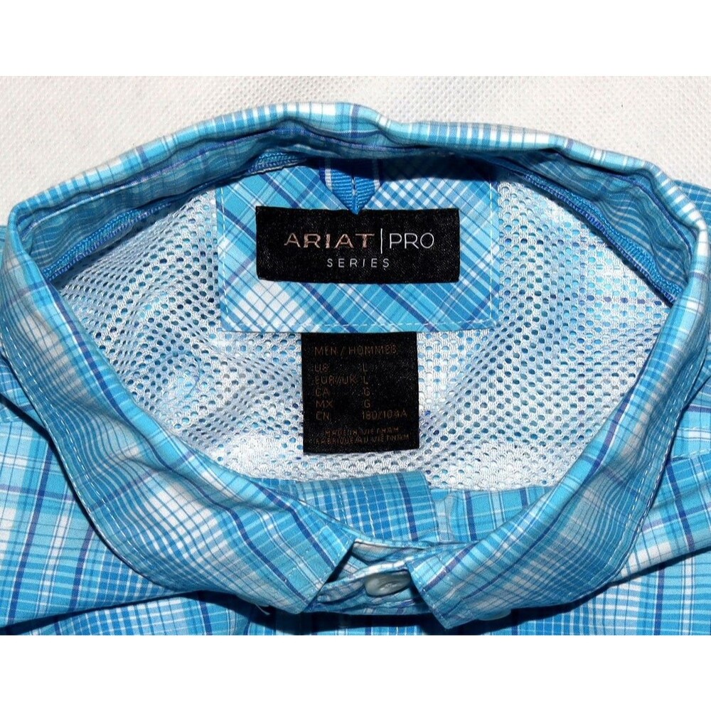 Ariat Pro Series Lyle Classic Men's Long Sleeve Button Down Shirt Size Large - Picture 9 of 16